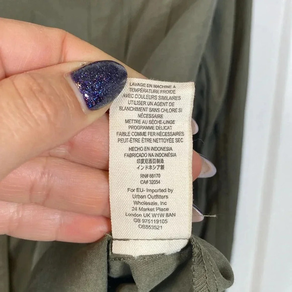 Free People - Dark army Green button down shirt - small - Picture 5 of 7